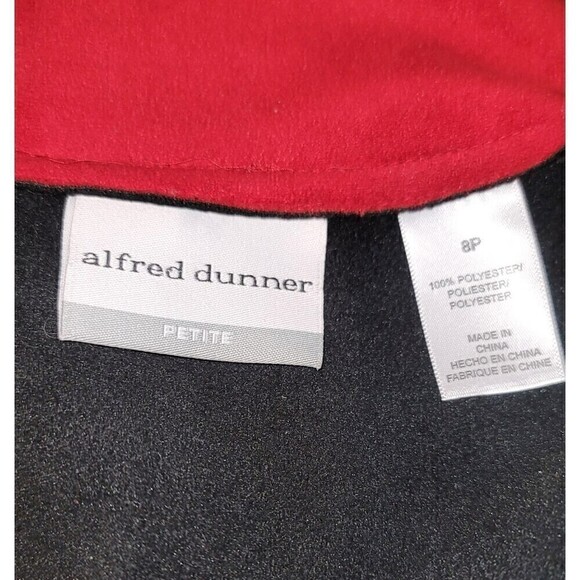 Alfred Dunner Zipped Brushed Suede Fleece Blazer - Size 8P - Picture 10 of 11